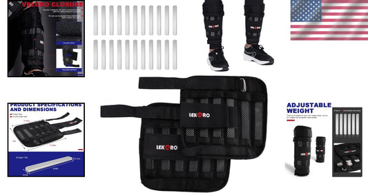 Lightweight Adjustable Ankle & Wrist Weights - Perfect for Walking & Jogging