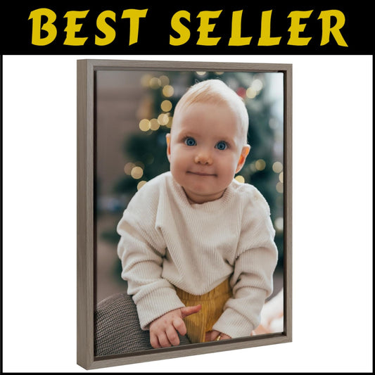 16x20 Custom Printed Canvas Art - Hand-Framed Gray Wall Decor for Any Room