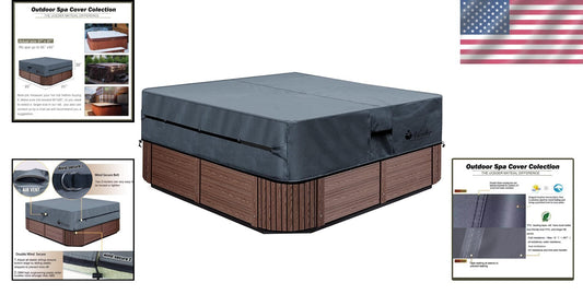 Square 95'' Heavy-Duty Hot Tub Cover with Secure Lock and Custom Sizes Available