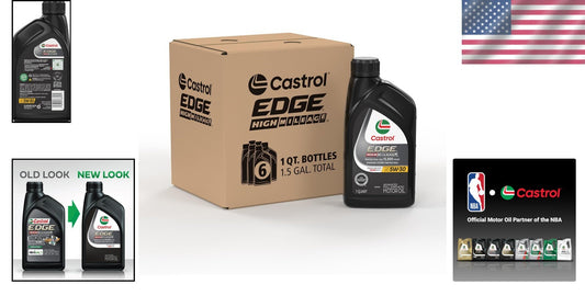 6 Quarts of EDGE High Mileage 5W-30 Synthetic Oil - Engine Performance Booster