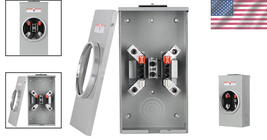 Lightweight 200 Amp Surface Mount Meter Socket with Durable Steel Housing