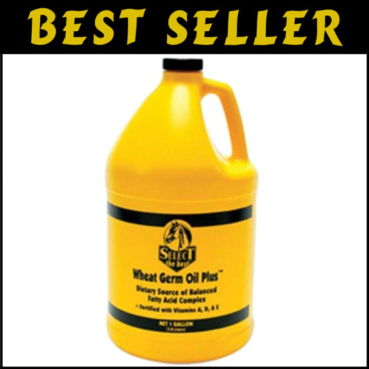 Premium Wheat Germ Oil Plus VIT A-D-E for Enhanced Pet Wellness - 1 Gallon