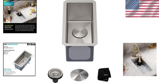 Premium 10-Inch Stainless Steel Undermount Sink - Complete with Drain Assembly