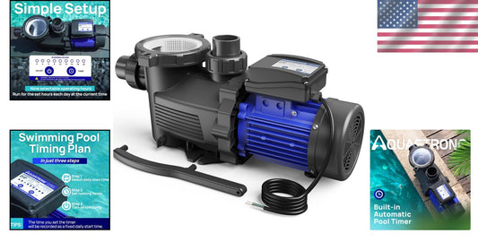 ETL Certified 2HP Pool Pump with Integrated Timer - For Every Pool System
