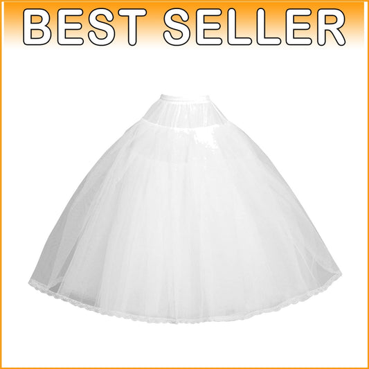 Puffy 8-Layer Tulle Petticoat for Weddings - Adjustable Fit, Comfort & Style