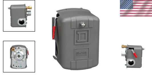 125 Psi Air Compressor Pressure Switch with 2-Way Release Valve & Auto Cut-Off