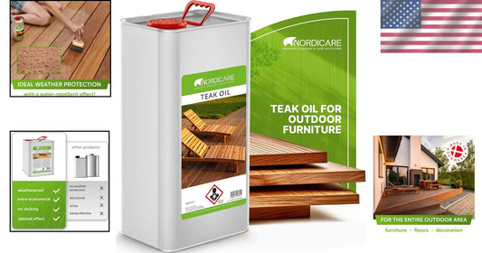 Easy-Apply 170 Oz Outdoor Wood Oil - Waterproof Protection for Garden Furniture