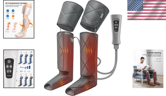 Effective Leg Massager with Heating Therapy for Ultimate Relaxation - Grey