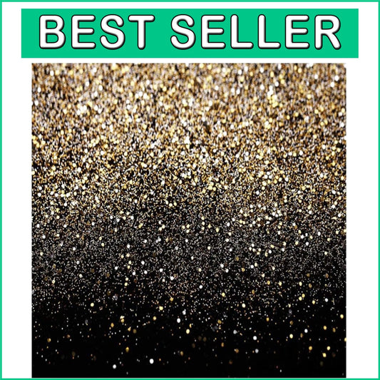 Elegant 10' x 10' Black Gold Seamless Backdrop for Perfect Photo Opportunities