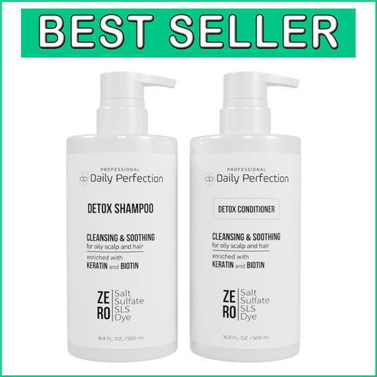 Gentle Detox Hair Care: Salt-Free & Sulfate-Free Shampoo with Biotin and Keratin