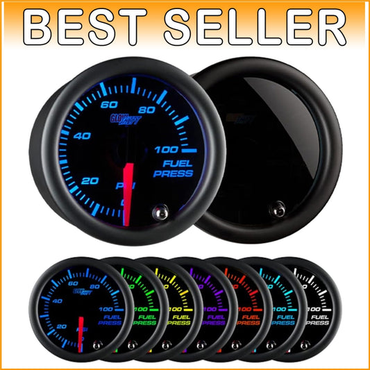 Electronic Fuel Pressure Gauge Kit - 7 Colors, Easy Install for Custom Vehicles