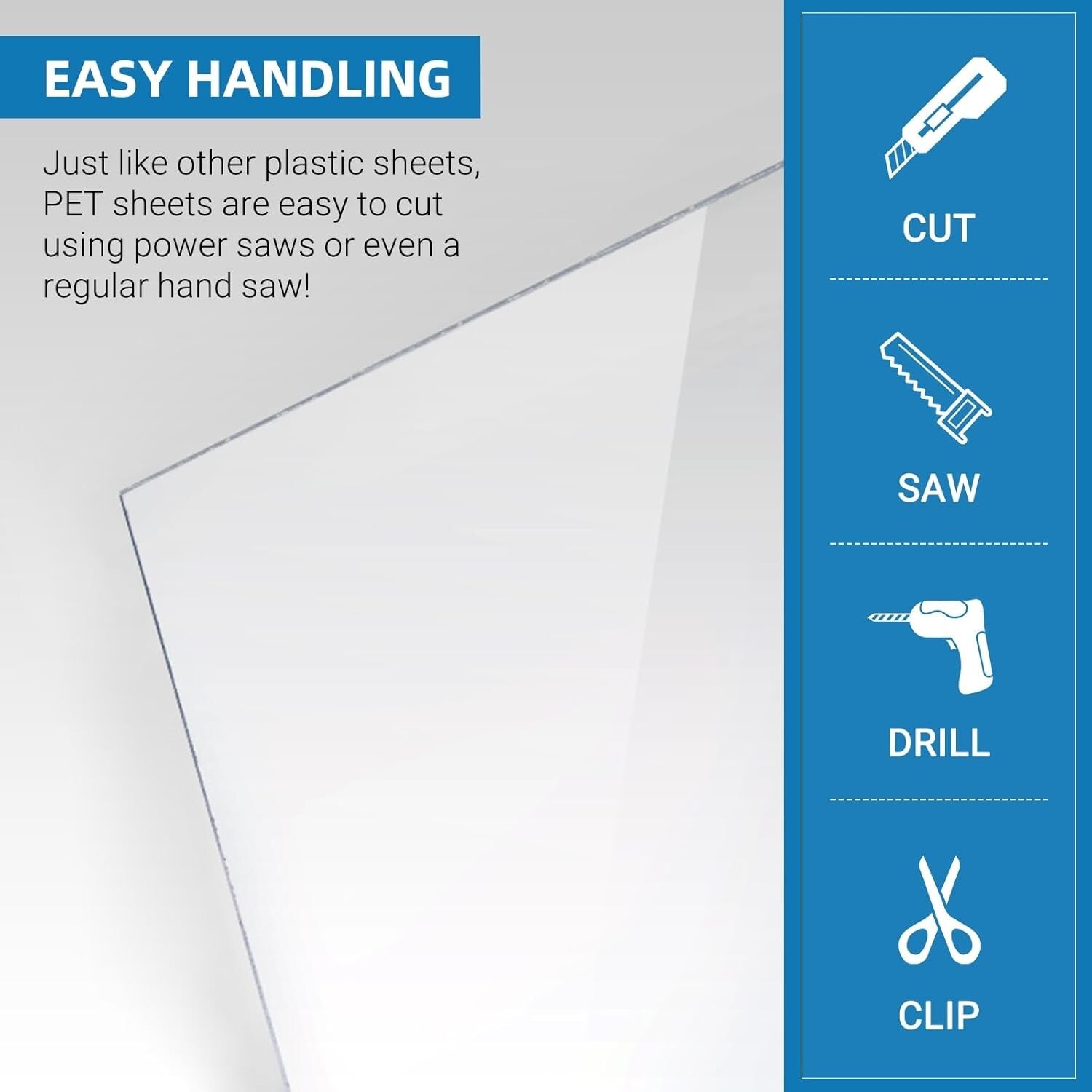 3 Pack of Scratch-Resistant PET Craft Panels - 24 x 36" for Easy Customization