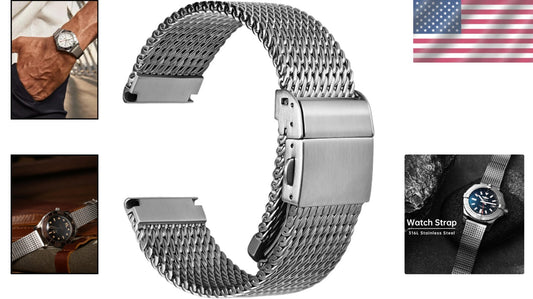 Elegant Milanese Mesh Watch Strap - Stylish Stainless Steel Band for All Watches