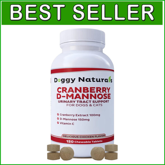 Veterinary Strength Cranberry D-Mannose – 50 Tablets for UTI Prevention in Pets