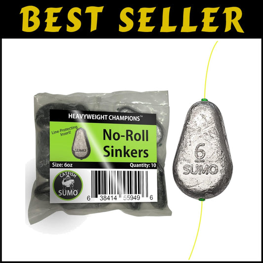 High-Quality 6oz Lead Sinkers with Protective Inserts - 10-Pack for Anglers