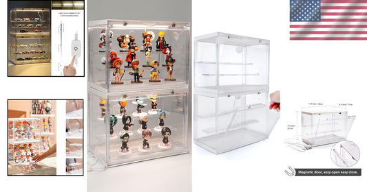 Detachable Lighted Showcase for Collectible Action Figures - Easy to Store
