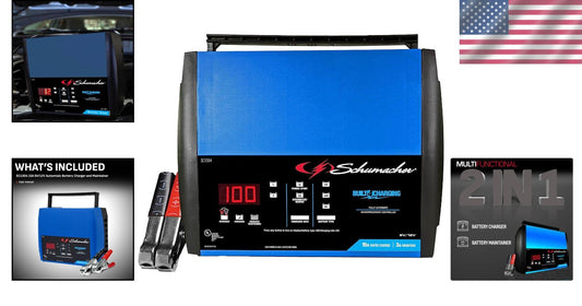 15 Amp Fully Automatic Battery Charger & Maintainer for Marine, Car & Motorcycle
