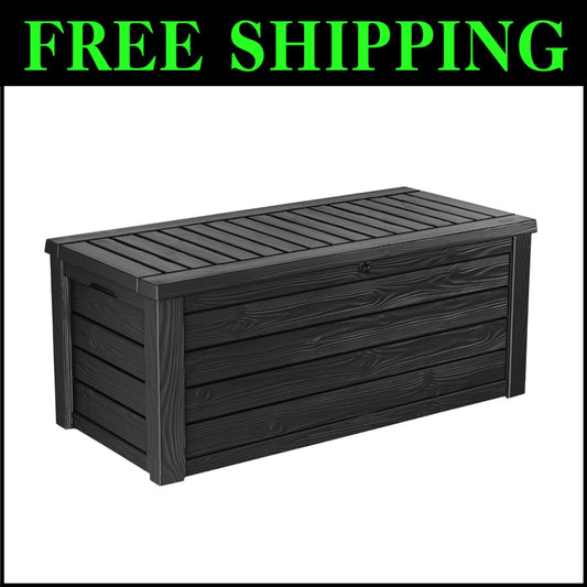 Versatile 150-Gallon Resin Storage Deck Box & Stylish Bench - Waterproof