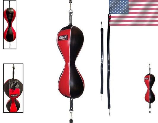 Essential Boxing Double End Bag 16"W x 2"H with Rubber Bladder & Cables