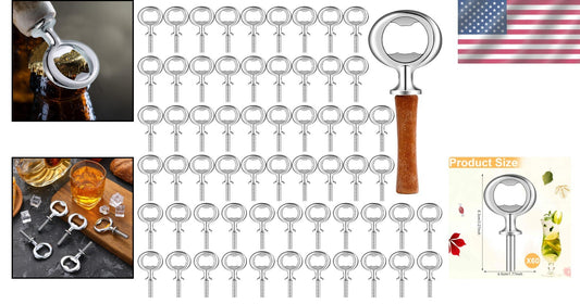 Durable Stainless Steel Blank Bottle Opener Set - Perfect for Weddings & DIY
