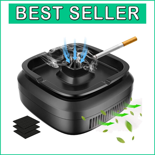 Multifunctional Smokeless Ashtray with USB Charging for Home, Office, or Car