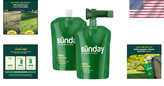 Premium Green Machine Lawn Fertilizer, 42.3oz - 2 Pack for Fast Greening Effect