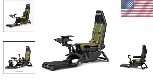 Next Level Boeing Flight Simulator Cockpit: Military Green for Immersive Gaming