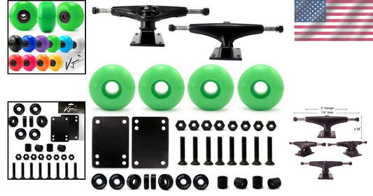 Versatile Skateboard Set: 5.0 Trucks, 52mm 99A Wheels & ABEC 7 Bearings Included