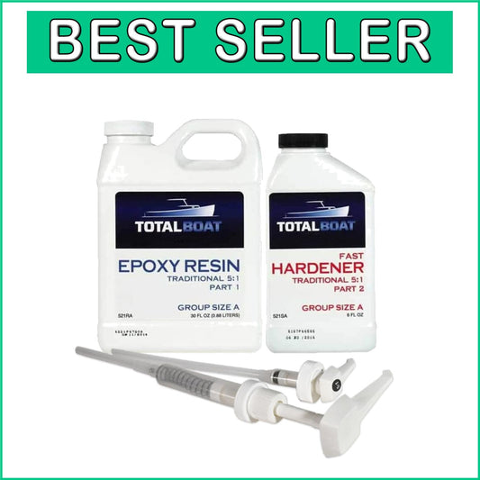 5:1 Marine Epoxy Resin for Fiberglass, Wood, and Composite Repairs - Quart Kits