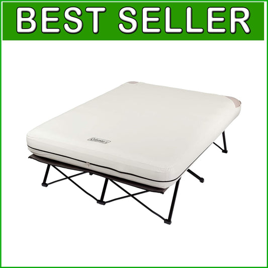 Durable Camping Cot & Inflatable Queen Mattress with Pump for Stress-Free Sleep