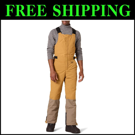 Men's Water-Resistant Bib Overalls - Perfect for Winter Sports and Activities