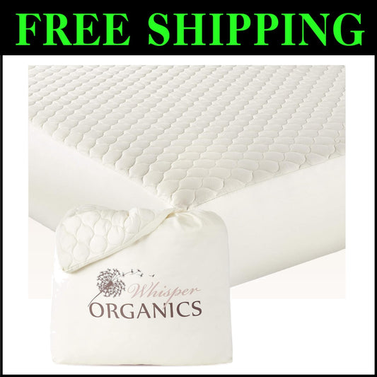 Ivory Twin Mattress Protector - Eco-Friendly, Hypoallergenic & Machine Washable