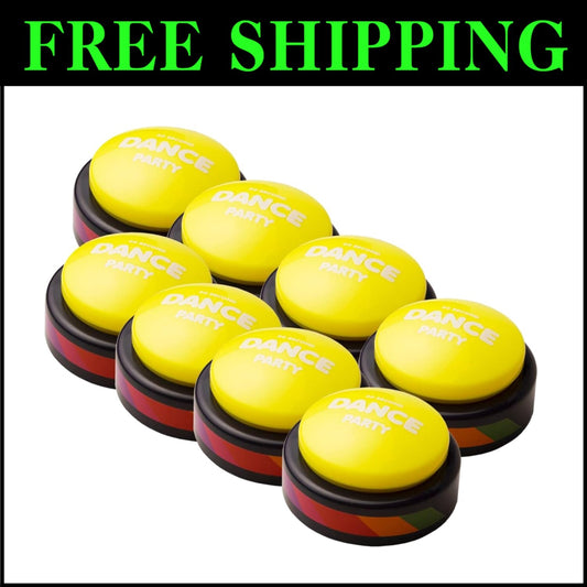 Glow-In-The-Dark Dance Party Buttons (8-Pack) - Transform Any Moment into Fun