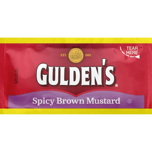 Convenient 500 Pack Spicy Brown Mustard Packets - Ideal for Catering & Events