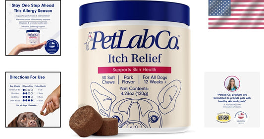 Itch Relief Chews for Dogs - Support Healthy Skin with Omega 3 & Turmeric