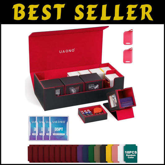 Portable 5 in 1 Card Deck Case with Magnetic Closure - For All Trading Cards