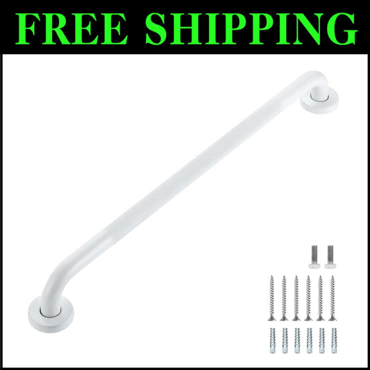 Durable 24-Inch Stainless Steel Grab Bars for Showers - Maximum 500 lbs Capacity