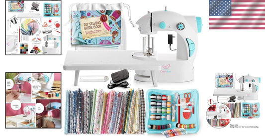 All-in-One Portable Sewing Machine for Beginners – Includes Patterns & Tools