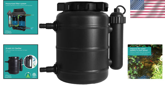 Complete Pressurized Pond Filter with UV Clarifier - Ideal for 1200 Gallon Ponds