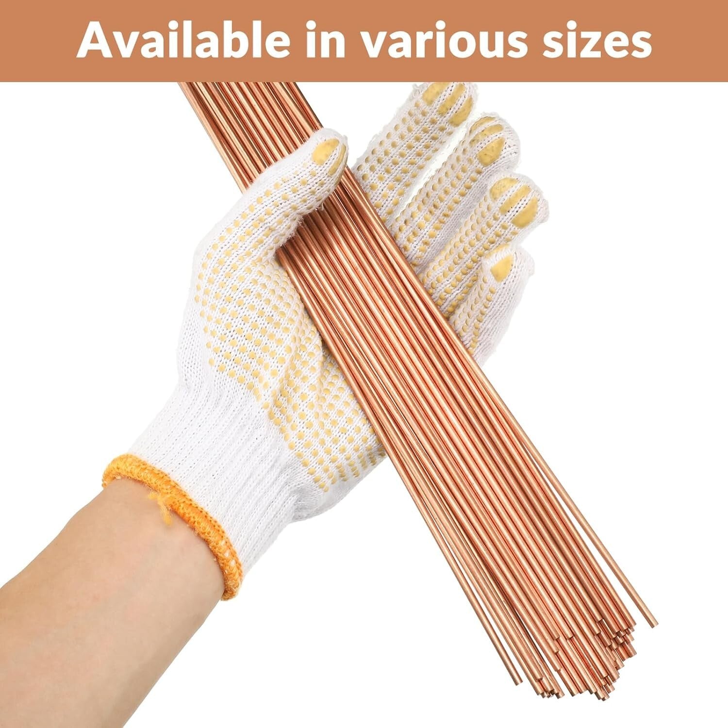 50-Piece Solid Copper Rods 11.8'' Long, 0.12'' Diameter for Versatile Crafts