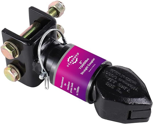 Sturdy 2" Trailer Coupler with Easy Install Trigger Latch - 7000 lbs Capacity