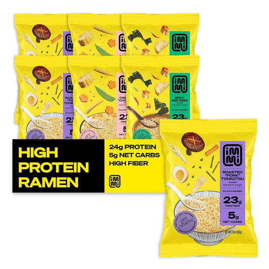 6-Pack Plant-Based Instant Ramen - Keto-Friendly, High Protein & Low Carb