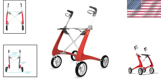 World's Lightest Carbon Fiber Rollator Walker - Easy Transport & Awarded Style