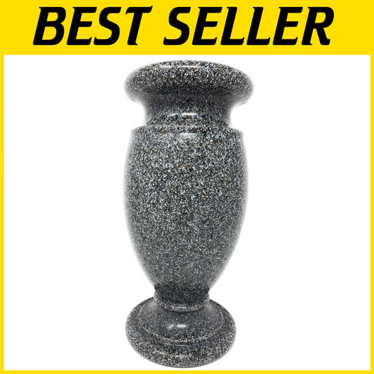 USA-Made Cemetery Flower Vase - Durable & Weather Resistant - 4.5"x4.5"x9.75"