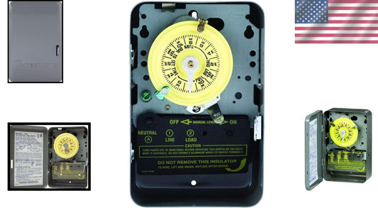 Versatile Time Switch with Manual Override - Perfect for Industrial & Home Use