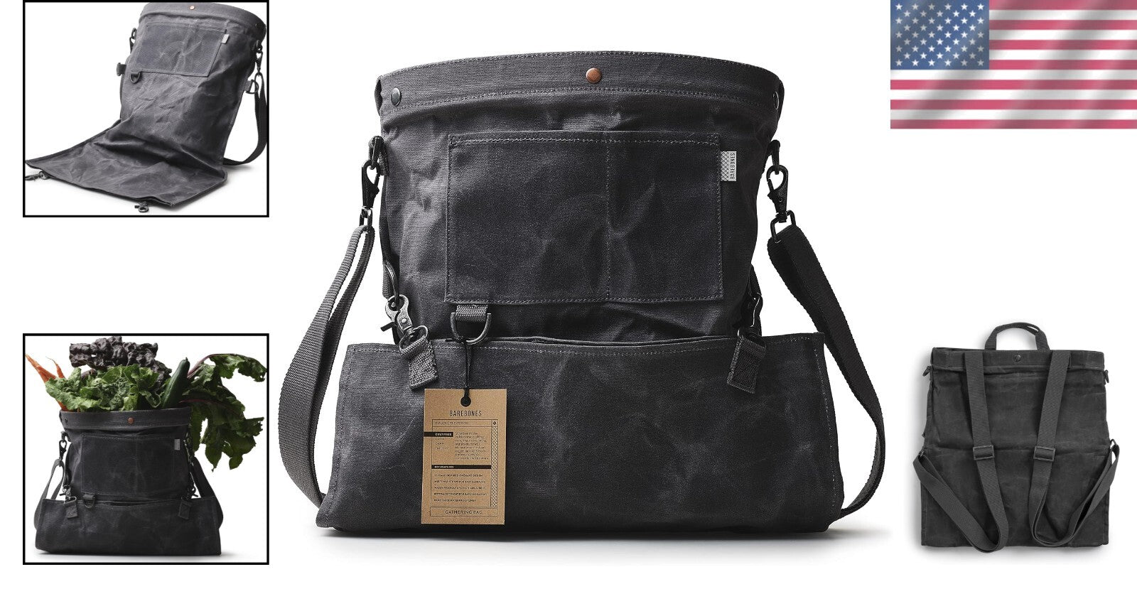 Water-Resistant Harvesting Tote - Spacious Multi-Purpose Garden Tool Bag