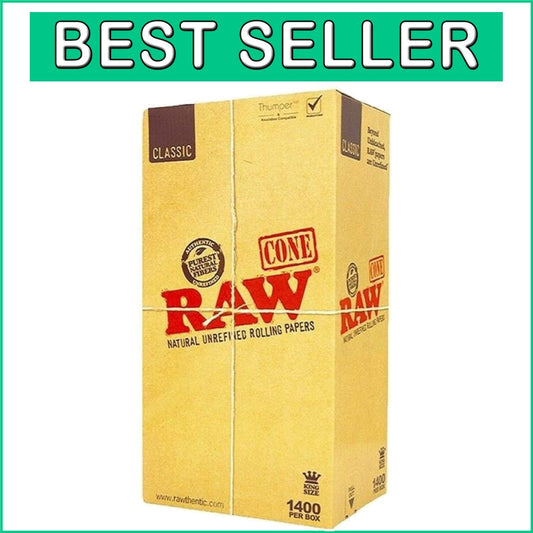 1400 Pack King Size Pre-Rolled Cones - Unrefined Natural Fibers for Even Burn