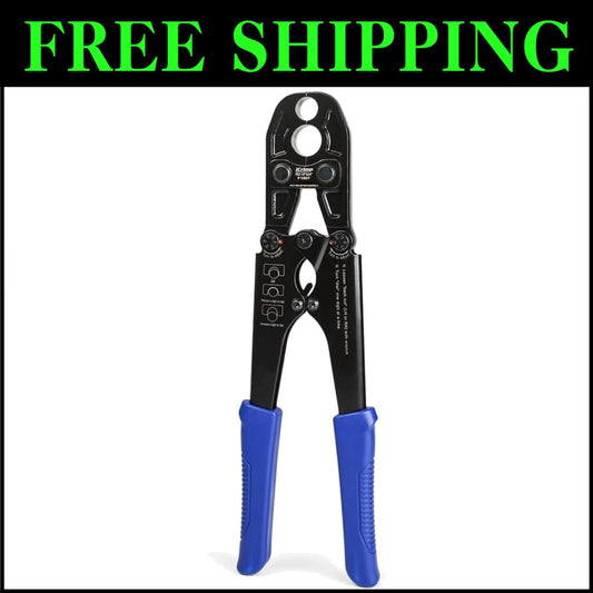 Ergonomic PEX Crimping Tool Kit for 3/8 to 1 in Copper Rings - ASTM Approved