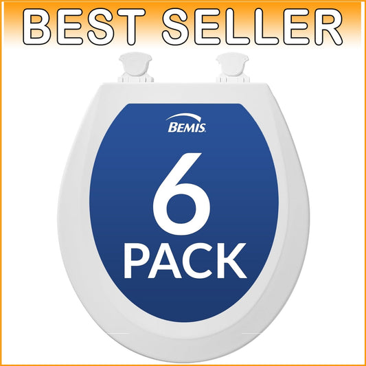 Bulk 6-Pack of Easy Clean Round Wood Toilet Seats - Perfect for Every Bathroom