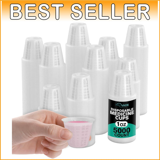 Clear Plastic Medicine Cups - 5000 Count, 1 oz for Accurate Dosing & Measurement
